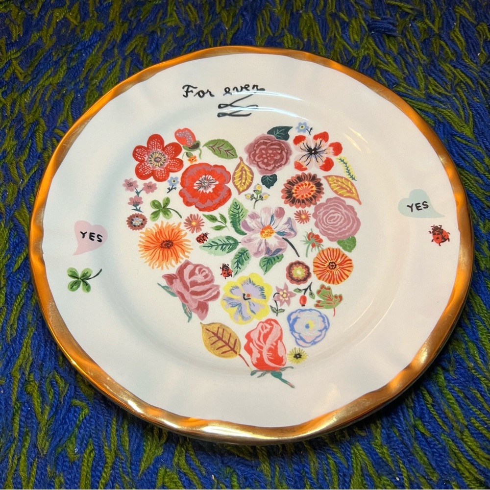 Nathalie Lete for ever Anthro Wedding Marriage Plate | Valentines